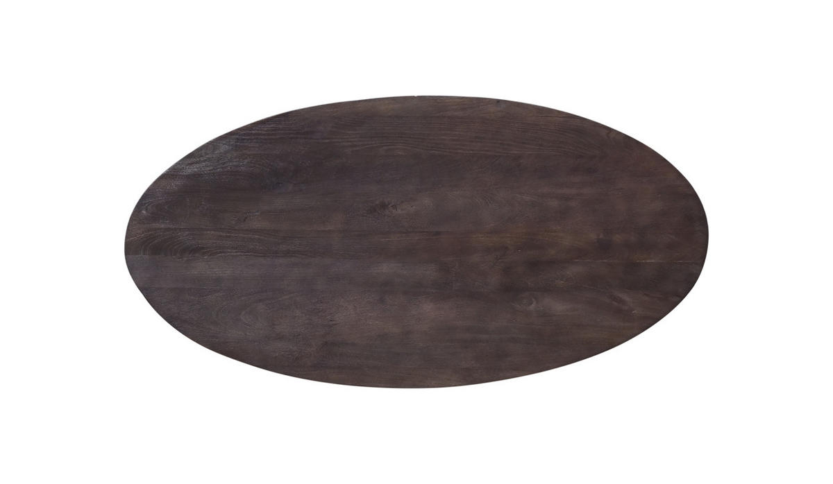 ESSTISCH oval mit X-Fuß 200cm, braun - Braun, Holz (200/100/76cm) - Giga Meubel