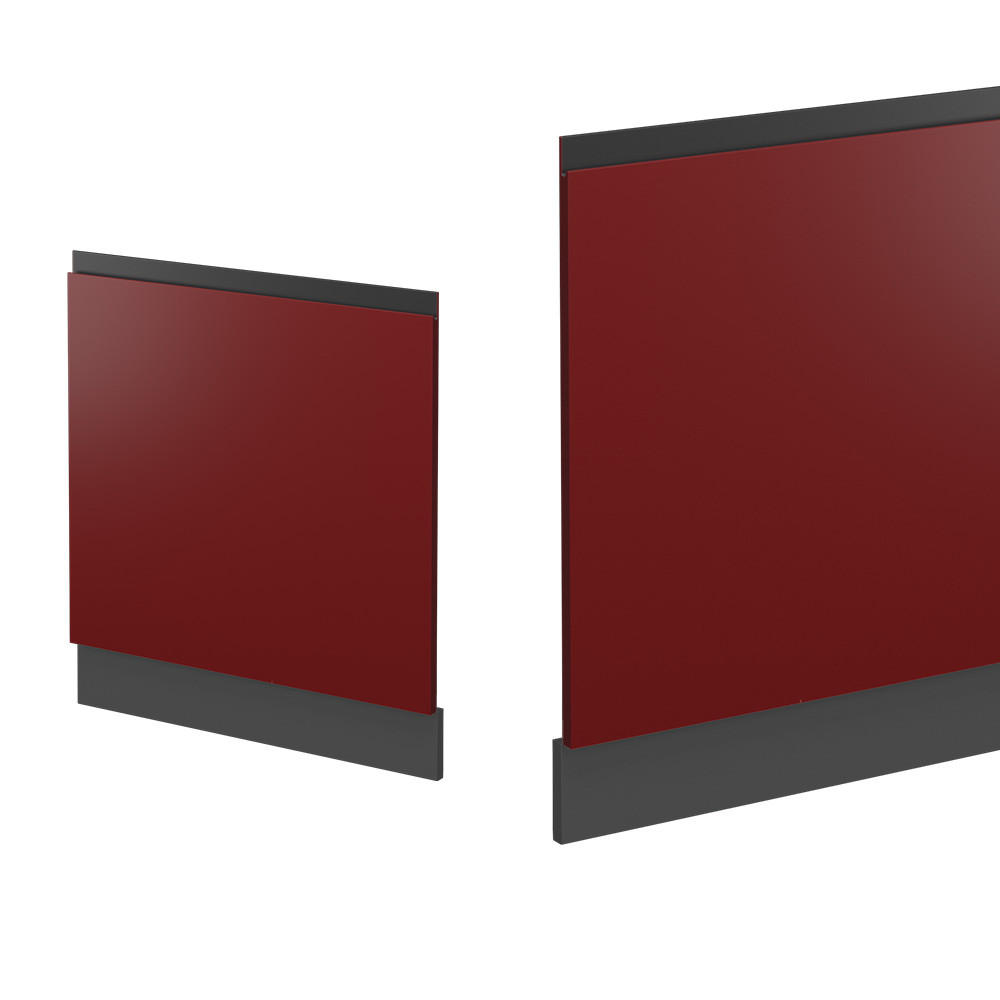 FRONTBLENDE R-Line Rot 59.6 cm J-Shape, ohne AP - Anthrazit/Rot, Holzwerkstoff (59.6/57.2/1.6cm) - Vicco