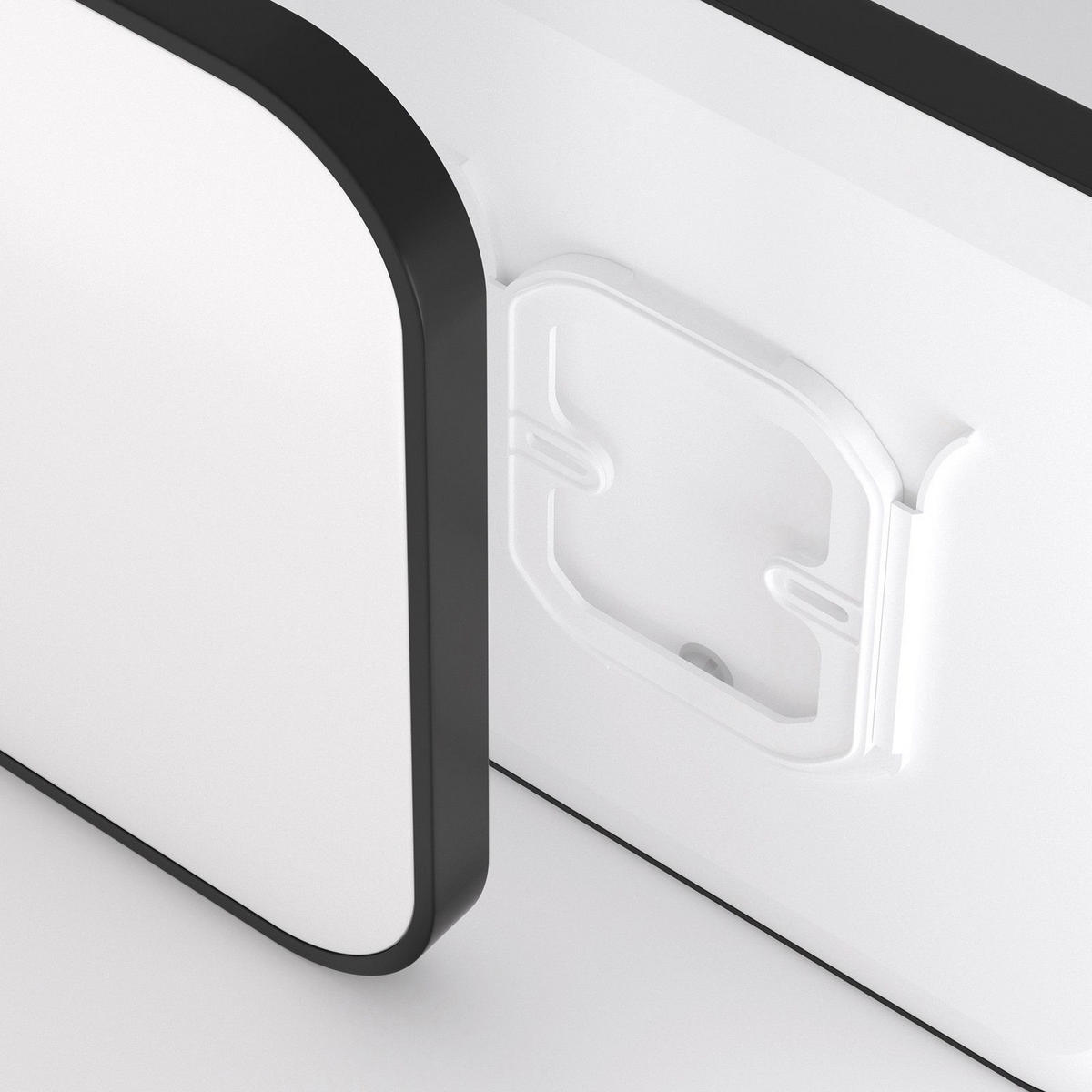 LED-DECKENLEUCHTE Leipzig 4000K-Neutralweiß 27/27/3 cm - Schwarz, Kunststoff (27/27/3cm) - Nettlife
