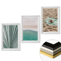 WANDBILDER 3er-Set - 40x60 cm Weißer Rahmen - Urlaubsblick Strand Meer - Weiß, Kunststoff (40/60cm) - ArtPrintCave