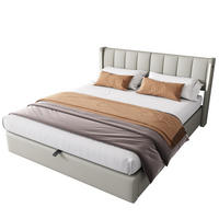 POLSTERBETT 160/200 cm mit LED-Beleuchtung, USB-Anschluss, verstellbarem Kopfteil und Bettkasten, Grau - Grau, Kunststoff (160/200cm) - Redom