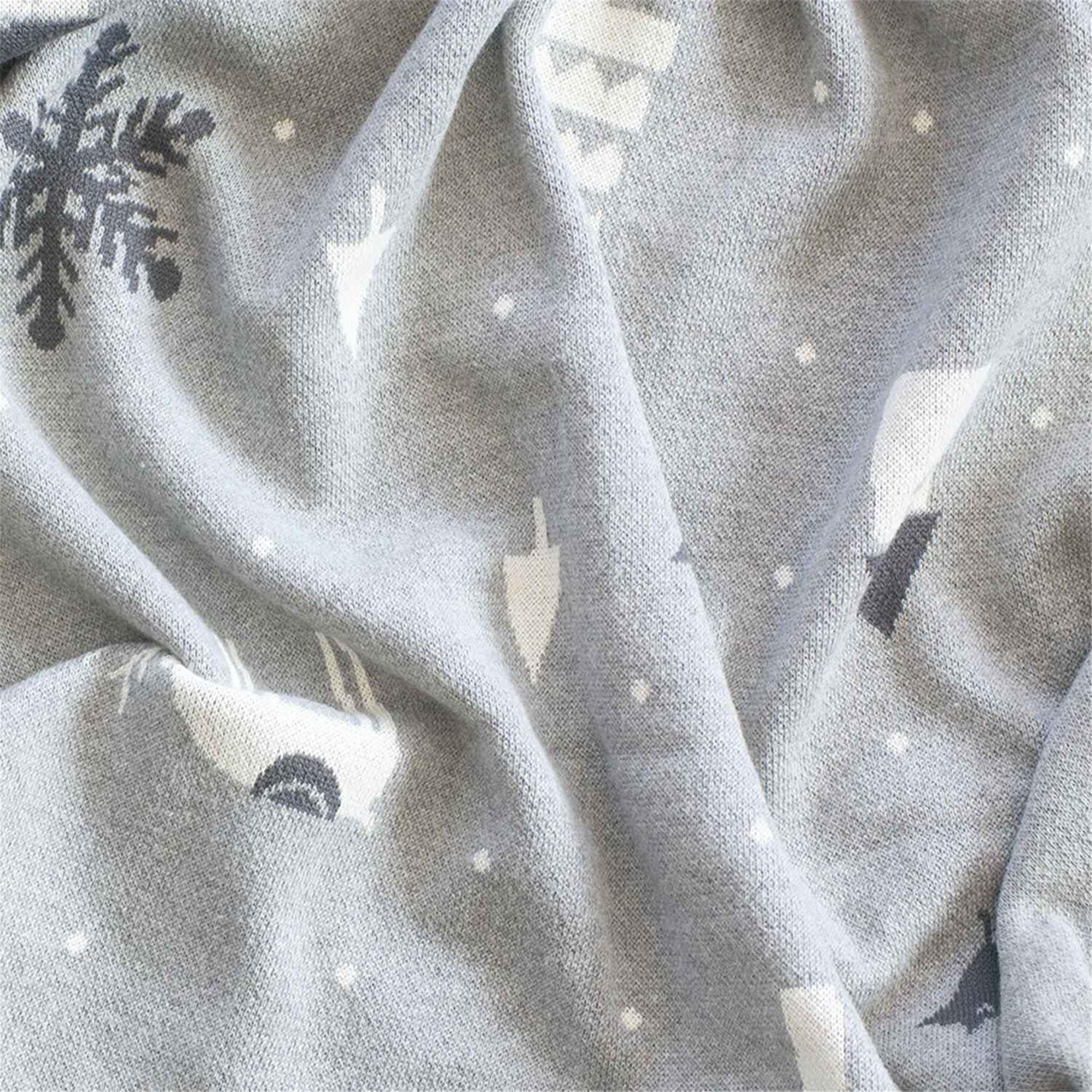 WINTER WOHNDECKE SCANDINAVIAN - Grau, Textil (130/170cm) - Tom Tailor
