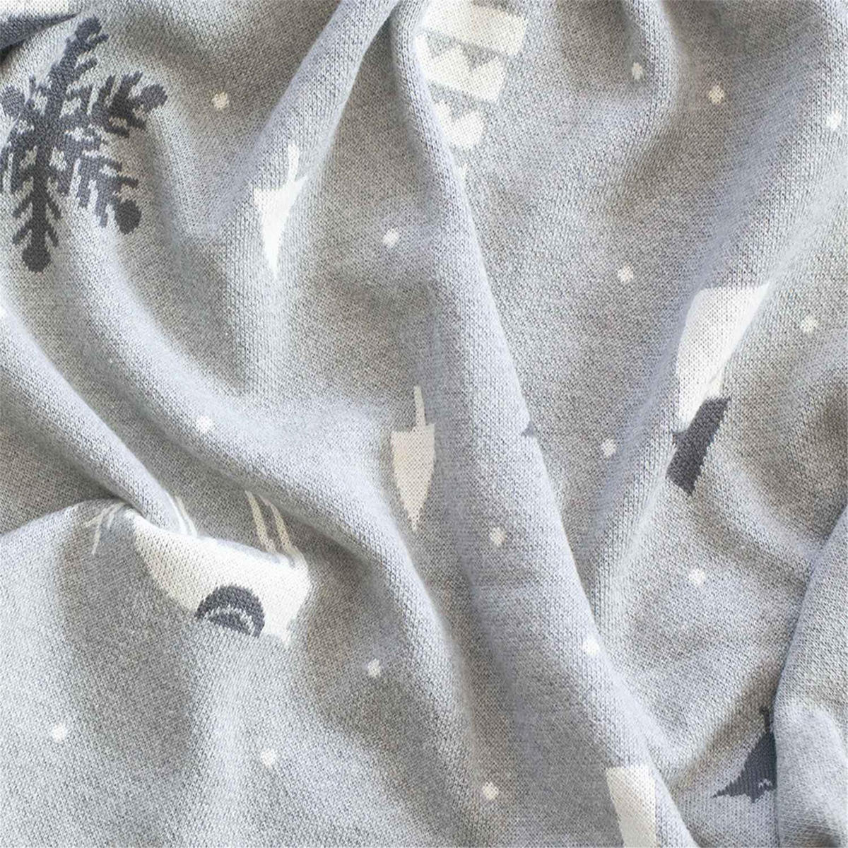 WINTER WOHNDECKE SCANDINAVIAN - Grau, Textil (130/170cm) - Tom Tailor