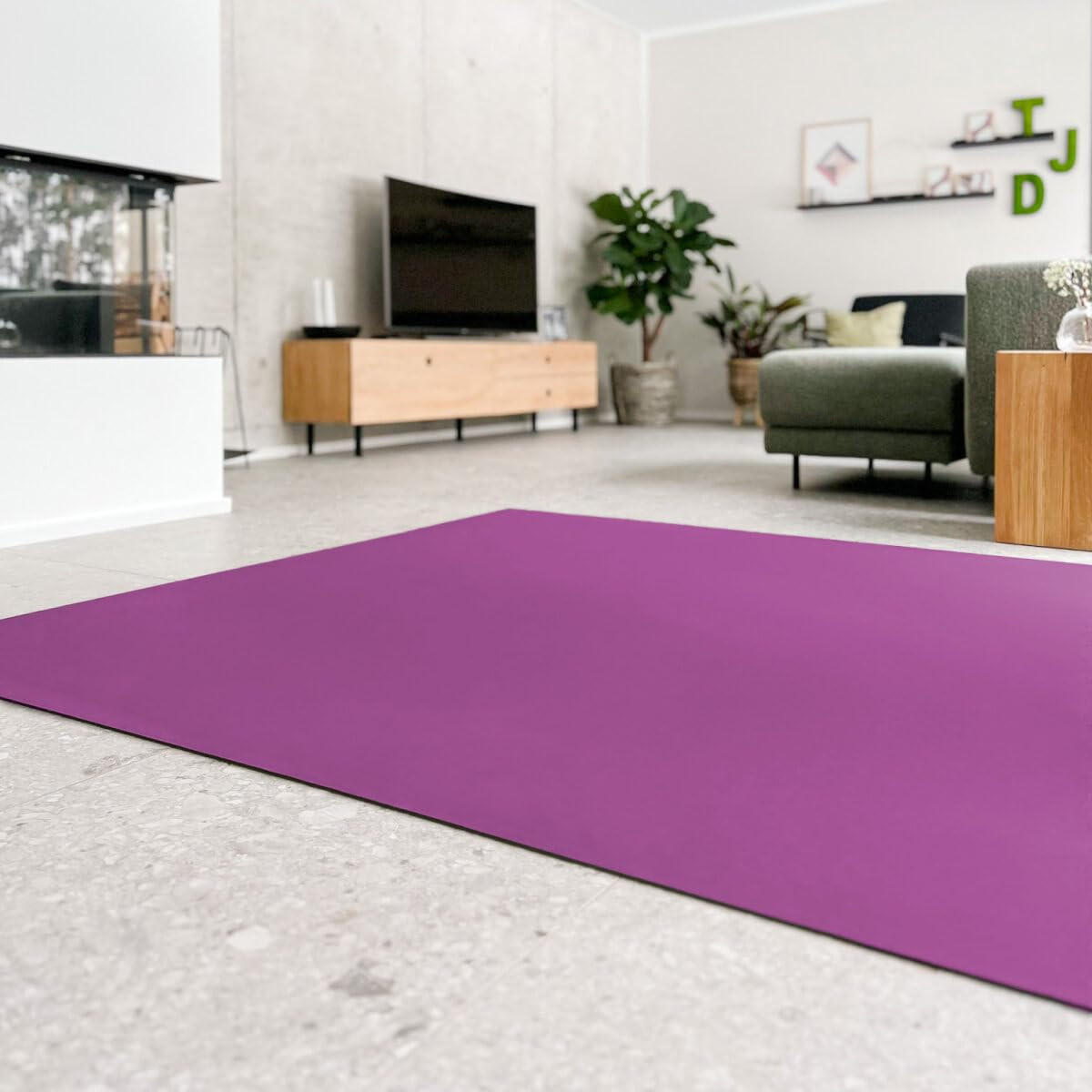 KRABBELMATTE 80cm X 220cm Pflaume - Pflaume, Textil (80/220cm) - Sanosoft