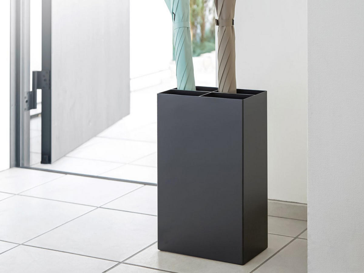 SCHIRMSTÄNDER Smart schwarz 23/36/12 cm für bis zu 8 Schirme - Schwarz, Metall (23/36/12cm) - Yamazaki