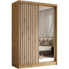SCHWEBETÜRENSCHRANK Helix 150/216/61 eiche artisan+weiß mit Schubladeneinsätze - Eiche Artisan/Weiß, Holzwerkstoff (150/216/61cm) - Beautysofa