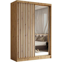 SCHWEBETÜRENSCHRANK Helix 150/216/61 eiche artisan+weiß - Eiche Artisan/Weiß, Holzwerkstoff (150/216/61cm) - Beautysofa