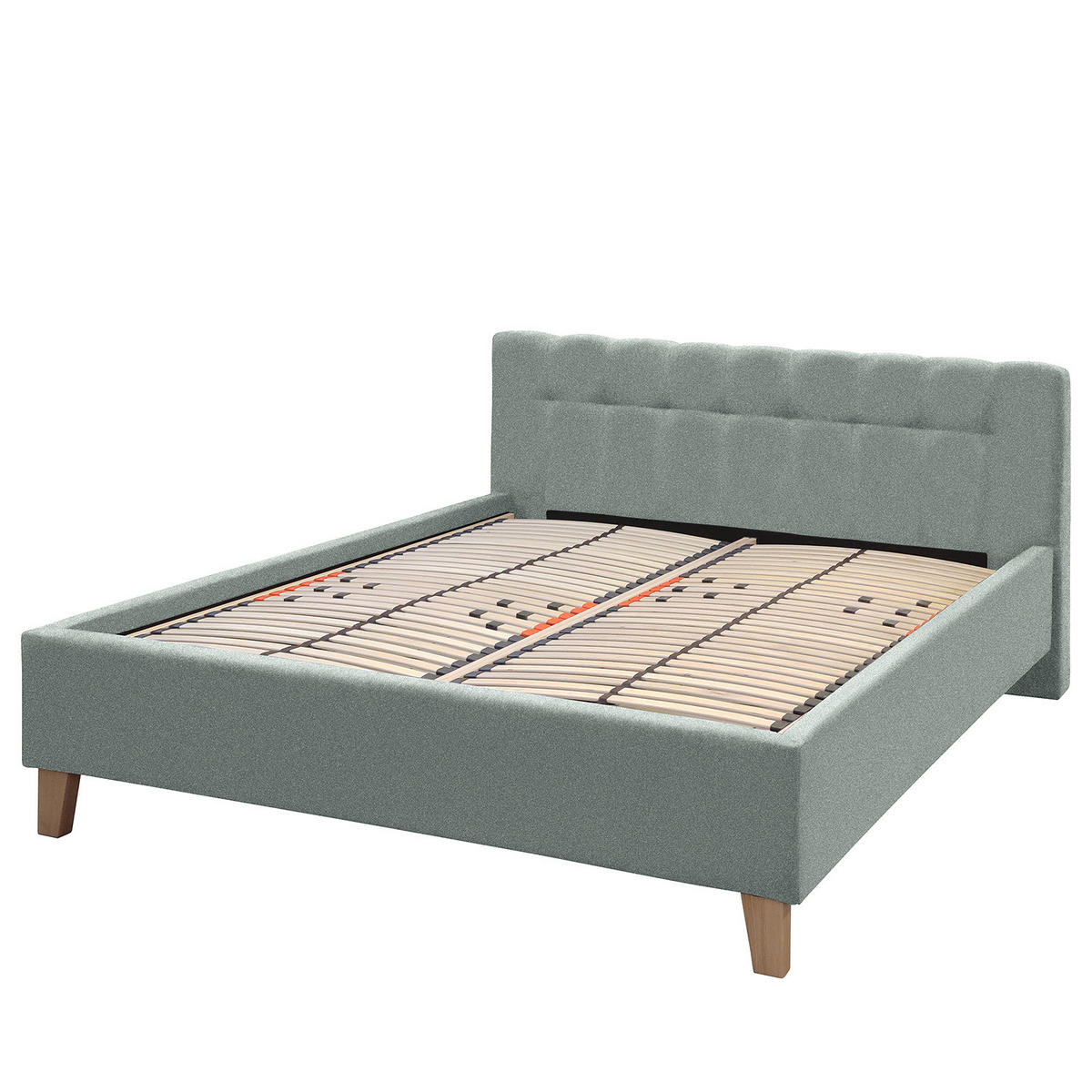 POLSTERBETT - Webstoff - Mintgrün, Holz/Textil (180/200cm) - home24