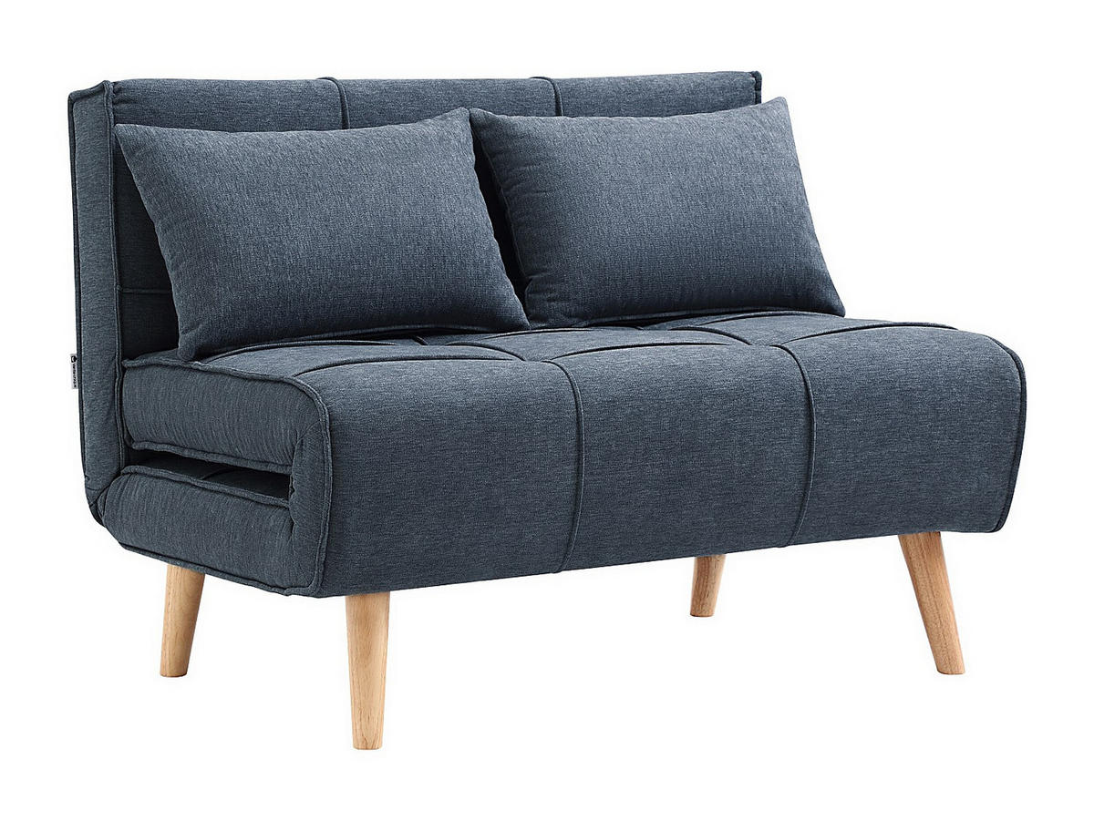 SCHLAFSESSEL - 1 Person - stoff - blau Chila - Blau, Holz/Textil (110/83/76cm) - Vente-Unique