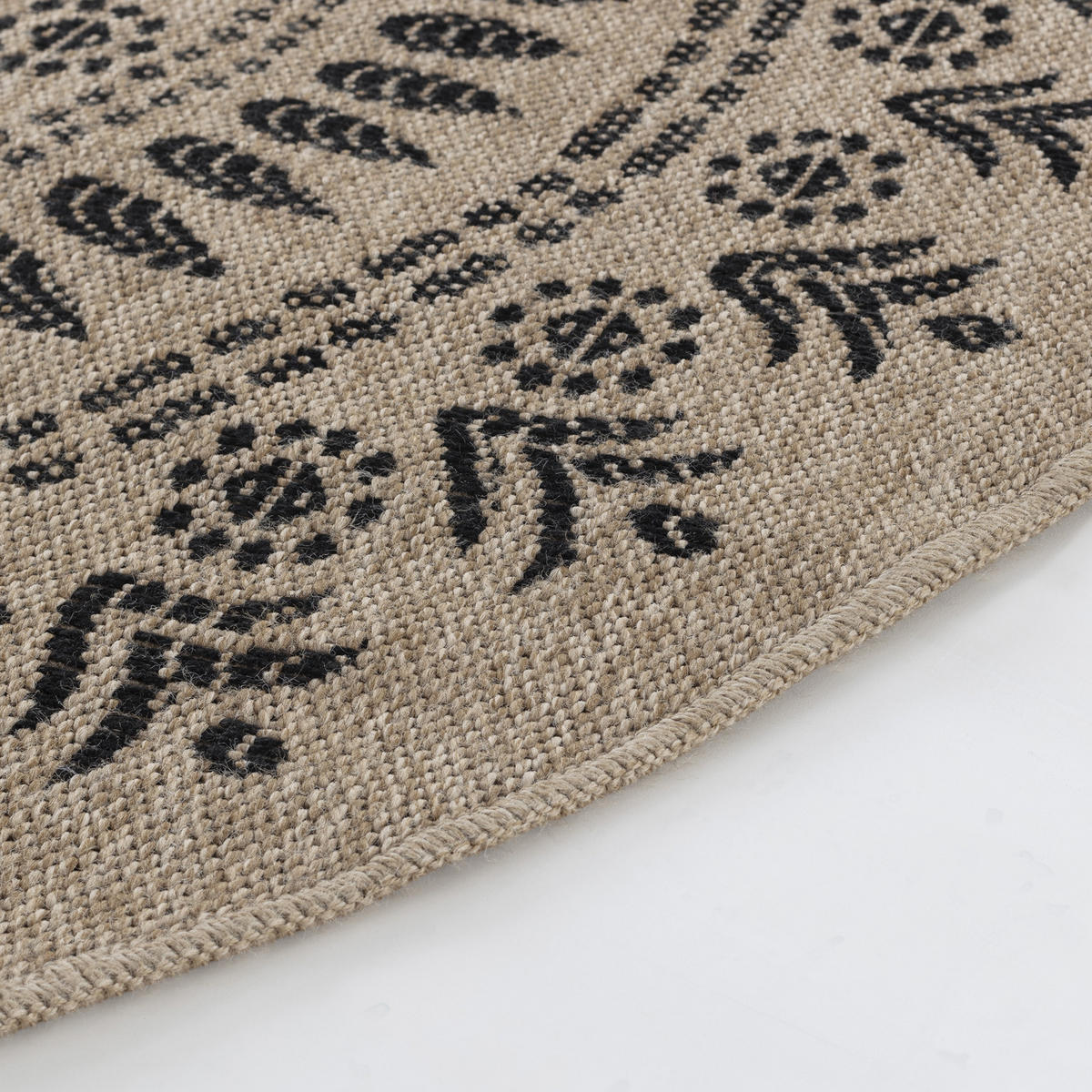 OUTDOORTEPPICH Rund Jute-Optik Ø 160 cm Beige - Beige, Kunststoff/Textil (160/160cm) - LIVABLISS