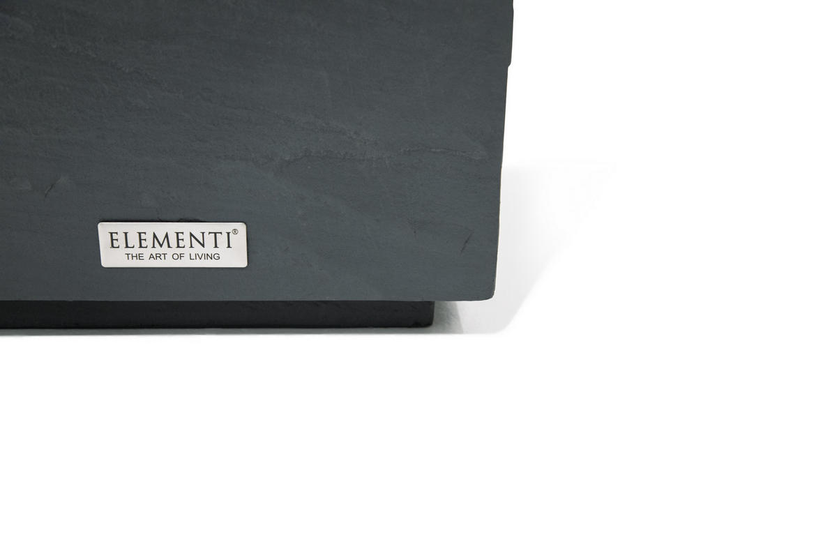 BEISTELLTISCH COLORADO aus GF-Beton, Wetterbeständig, 35x35x46 cm - Dunkelgrau, Naturmaterialien (35/35/46cm) - Elementi