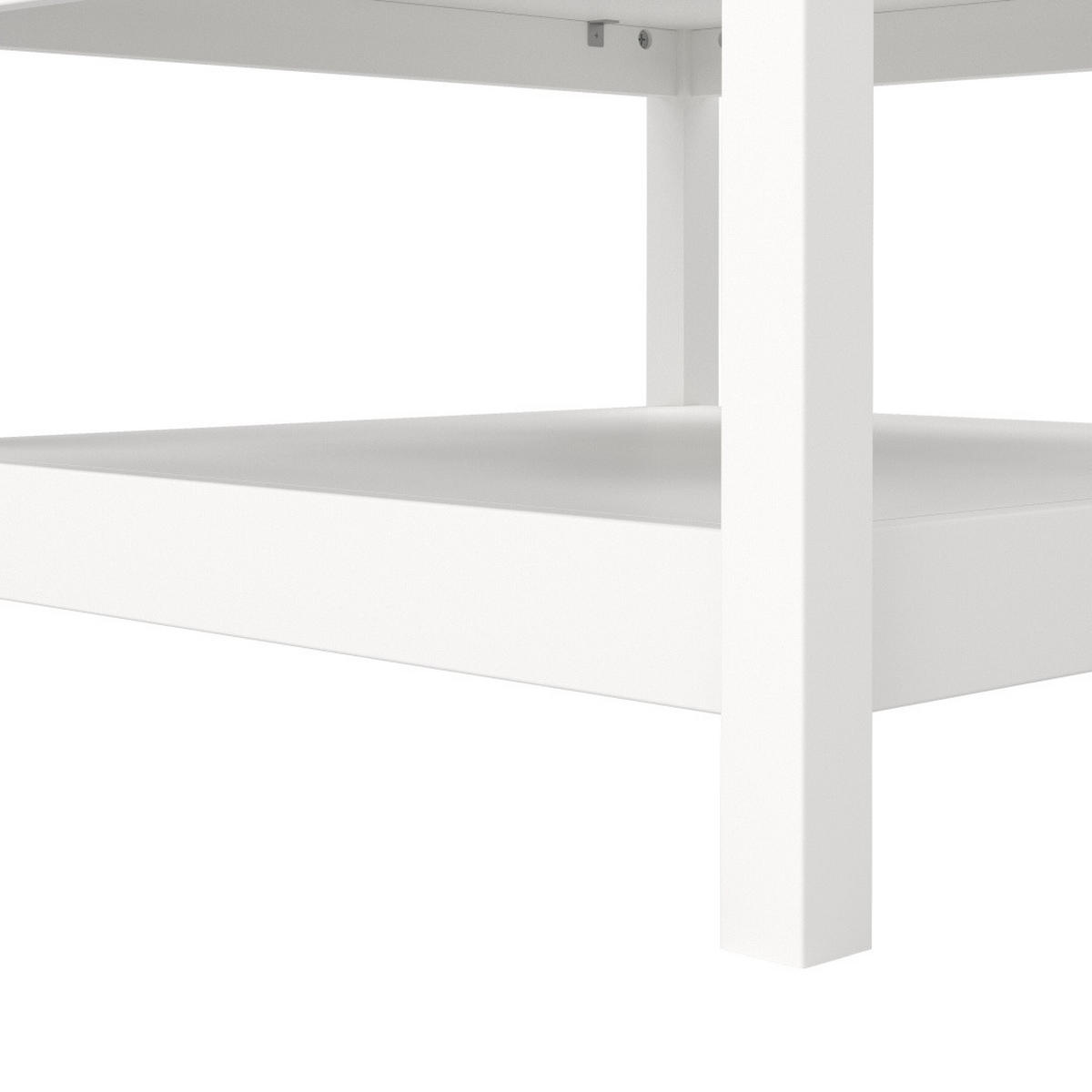 COUCHTISCH, Madrid, Weiß, Spanplatte foliert, 81 x 81 x 45 cm - Weiß, Holzwerkstoff (81/81/45cm) - ebuy24