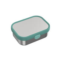 EDELSTAHL-BROTDOSE MIT GABEL Campus Cool Mint 18 x 13 cm - Mintgrün, Kunststoff/Metall (13.2/6.1/17.8cm) - Mepal