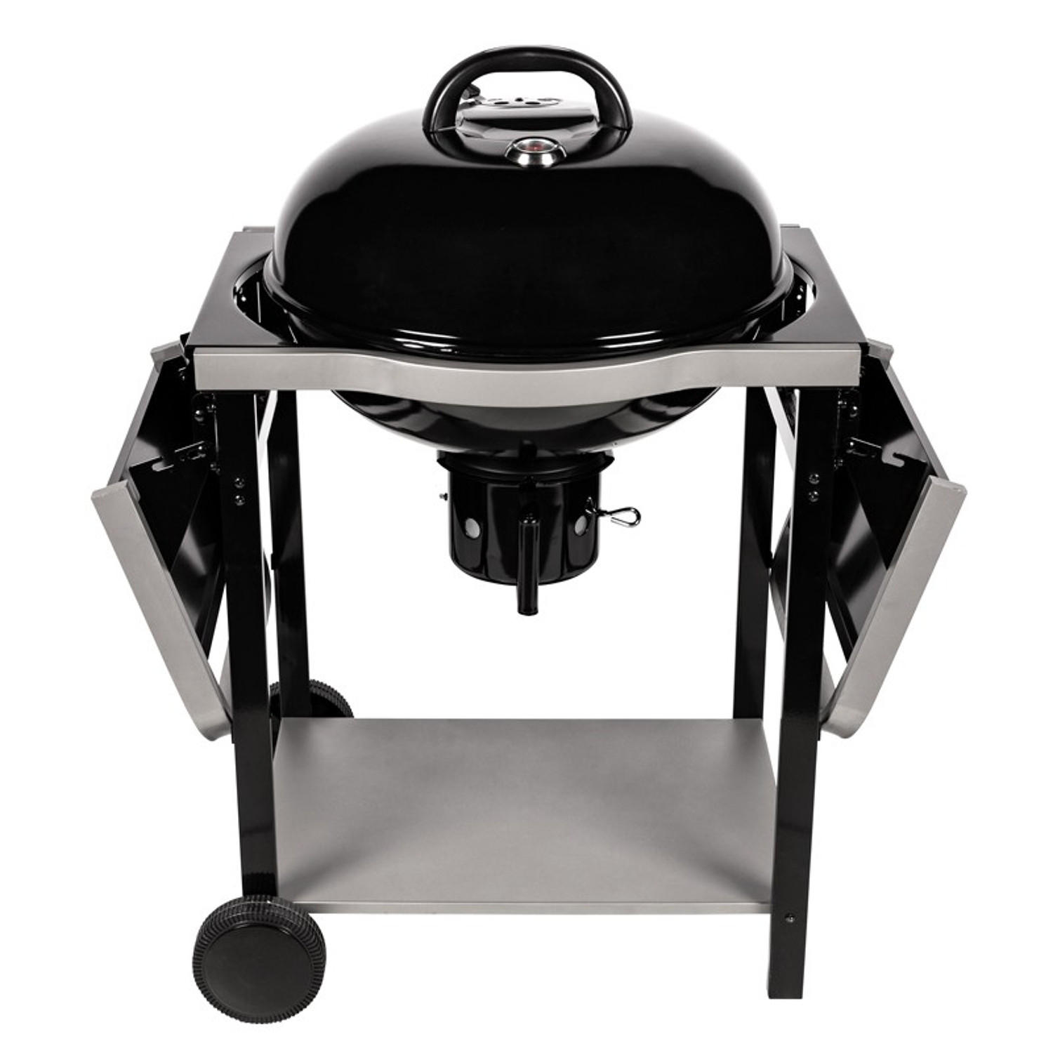 KUGELKOHLEGRILL Schwarz - Schwarz, Metall (58.5/104/135.5cm) - Somagic