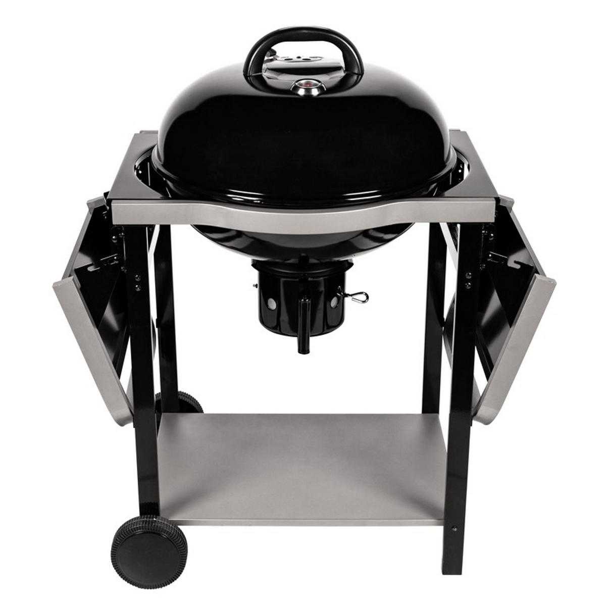KUGELKOHLEGRILL Schwarz - Schwarz, Metall (58.5/104/135.5cm) - Somagic