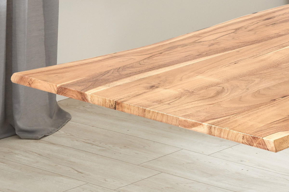 ESSTISCH HELENE - Beige/Schwarz, Holz/Metall (90/180/77cm) - SAM