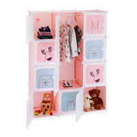 STECKREGAL Kinderzimmer - Multicolor, Kunststoff/Metall (110/145/37.5cm) - Relaxdays