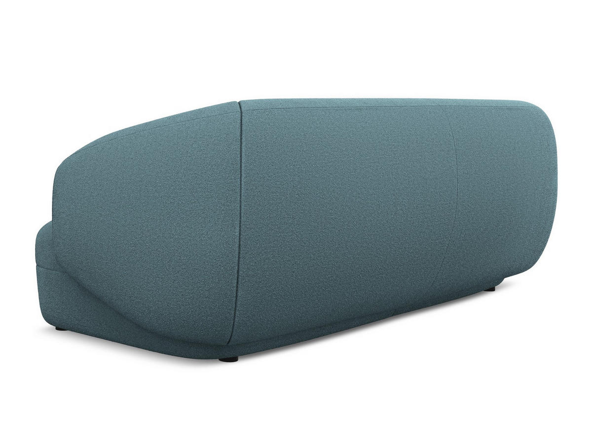 3-SITZER SOFA Bouclé Stoff Blau - Blau/Blaugrau, Kunststoff/Textil (212/81/98cm) - Makamii
