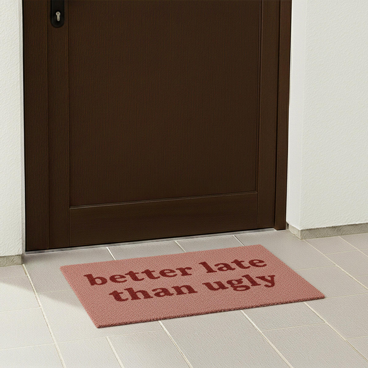 ROHOŽ - pink, textil/plast (60/40cm) - Relaxdays