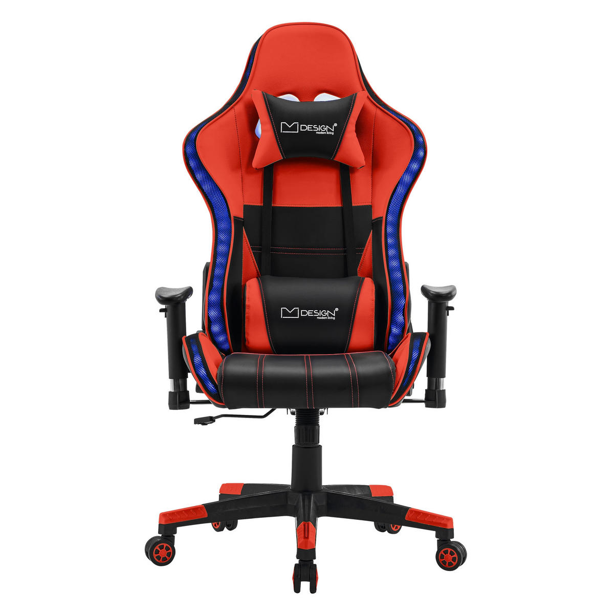 GAMING-STUHL Schwarz-Rot - Rot, Metall (72/133/72cm) - ML-DESIGN