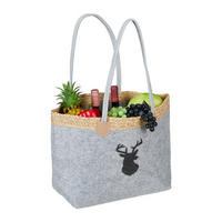FILZTASCHE - Grau, Textil (54/34/24cm) - Relaxdays