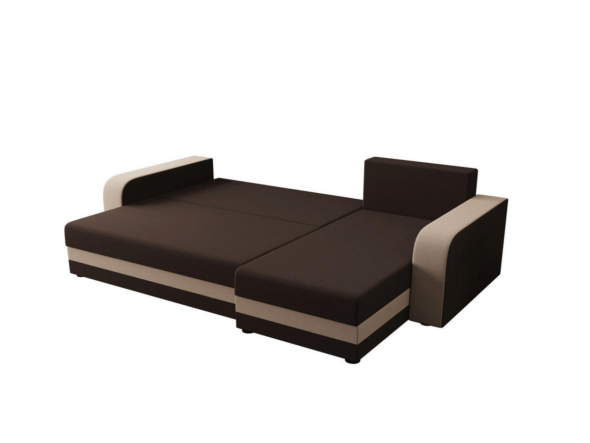 ECKSOFA HEWLET L BIS Rainbow 41+05 Rechts mit Schlaffunktion - Braun, Textil (240/140cm) - Bedante