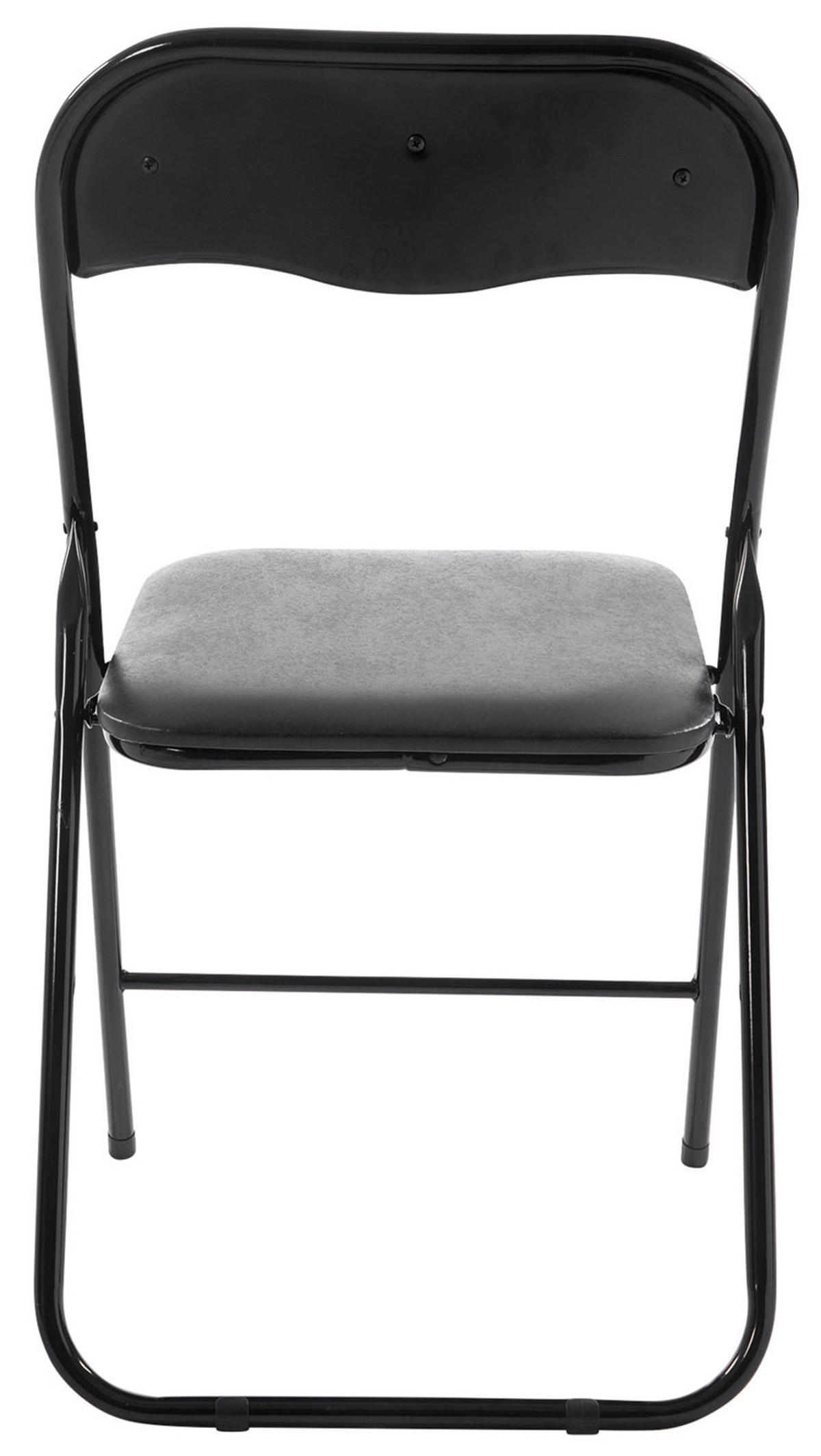 KLAPPSTUHL 4er Set Paris Kunstleder Schwarz/schwarz Küchenstuhl - Schwarz, Leder (45/78/45cm) - DELUKE