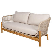 LOUNGECOUCH - Beige - Braun - Polyester - Stahl - 175 x 72 x 79 cm - Beige/Braun, Holz/Textil (175/72/79cm) - home24