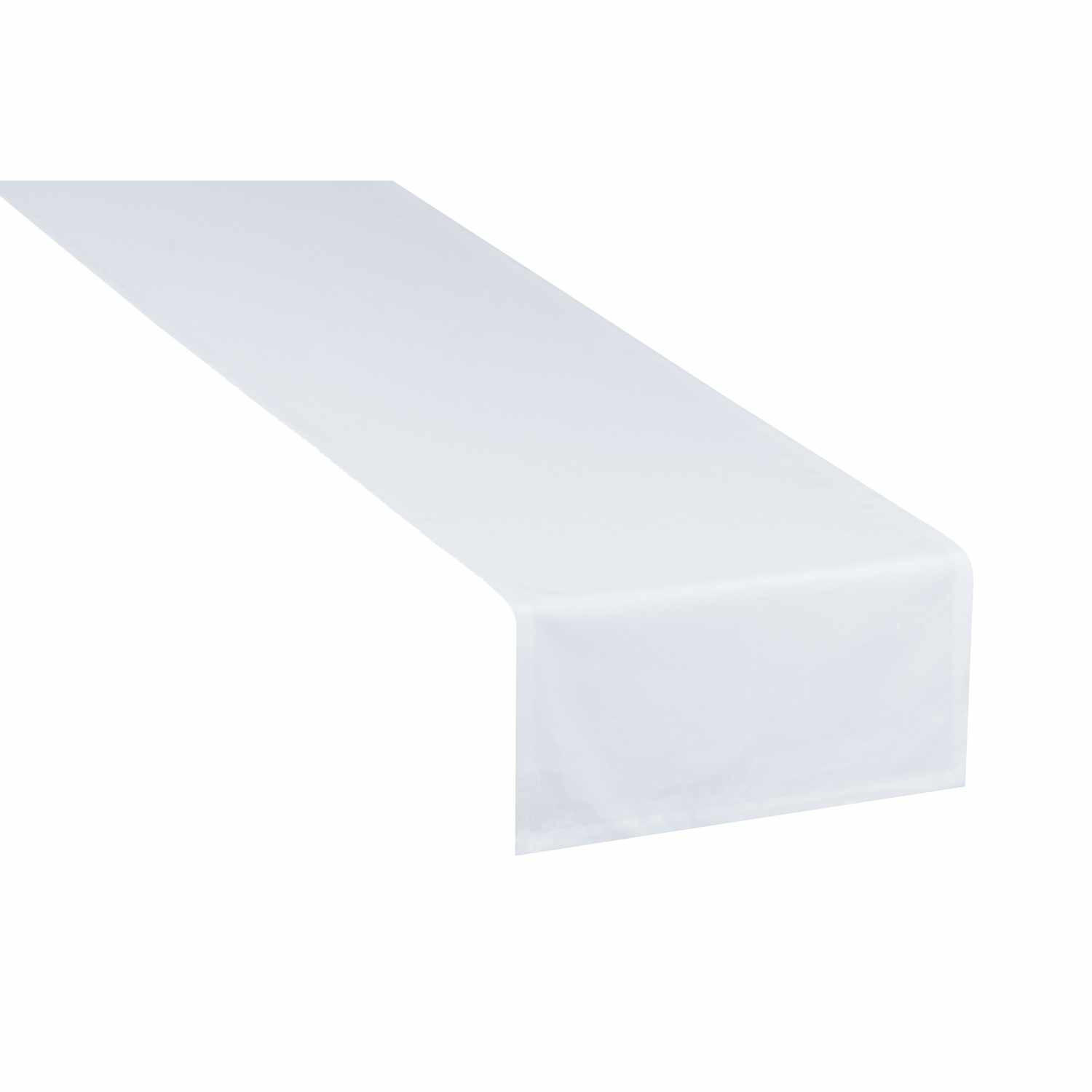 TISCHLÄUFER IN LEINENOPTIK DOVE Blickdicht - Weiß, Textil (150/50/0.5cm) - Tom Tailor