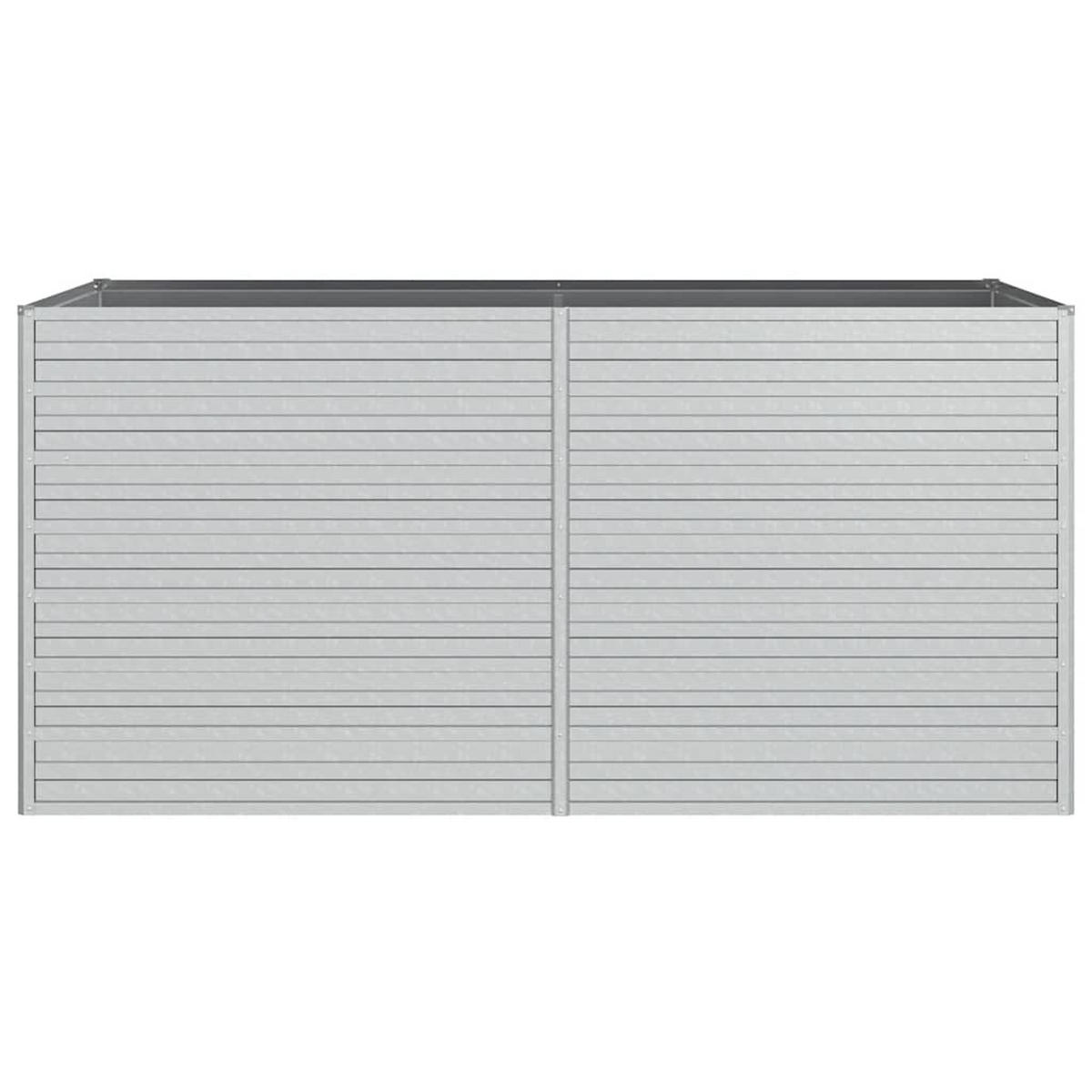 GARTEN-HOCHBEET 160/80/77 Cm Verzinkter Stahl Silbern - Silberfarben, Metall (160/77/80cm) - vidaXL