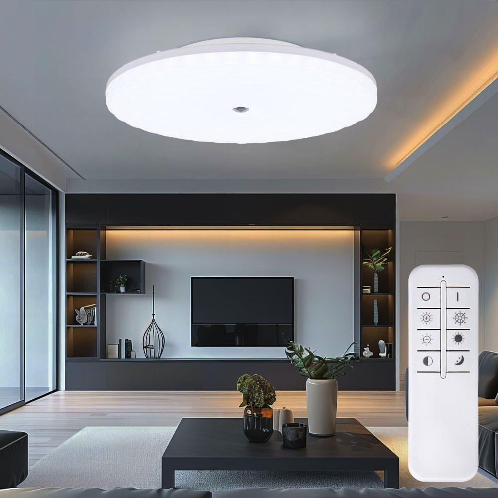LED DECKENLEUCHTE Metall Acryl Weiß - Weiß, Metall (48.5/48.5/10cm) - Globo Lighting