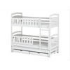 ETAGENBETT 90x200 cm mit Ausziehbett, zwei Schubladen & drei Matratzen in Weiß - Weiß, Holz (90/200cm) - Kids Collective