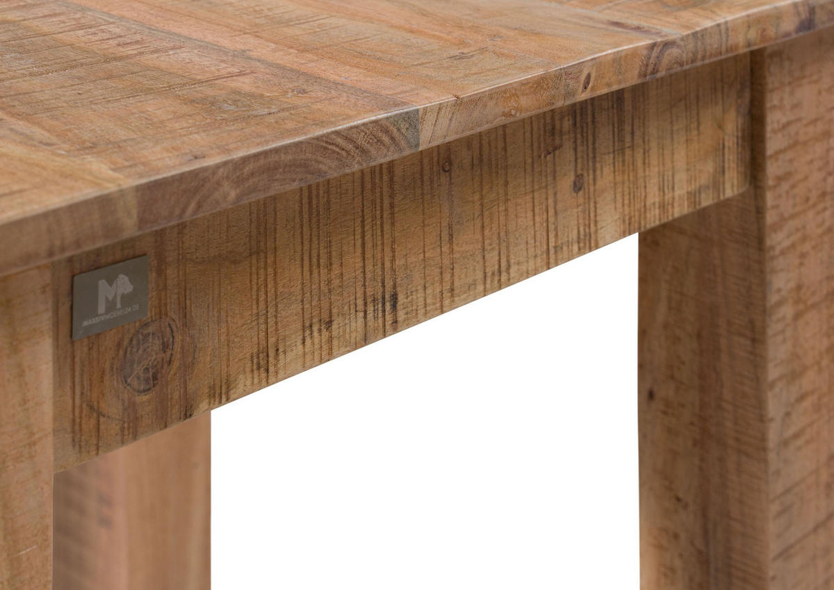ESSTISCH Akazie 80x80x76 natur versiegelt NATURE OF SPIRIT #324 - Naturfarben, Holz (80/80/76cm) - Massivmoebel24