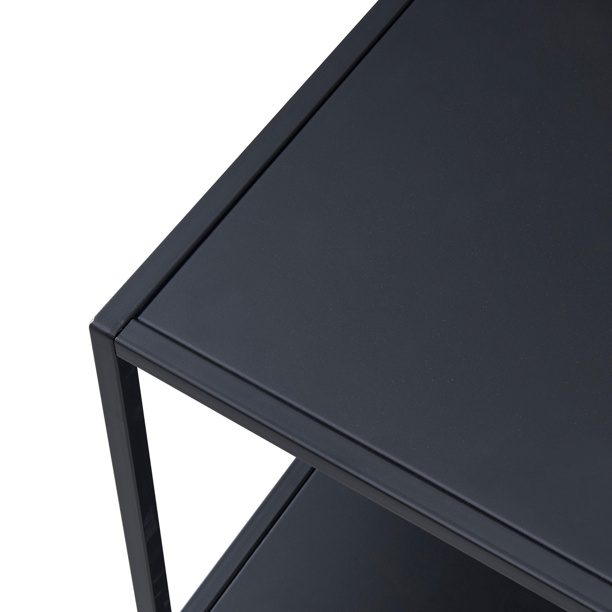 BEISTELLTISCH Kumlinge - Schwarz, Metall (45/45/47cm) - [en.casa]