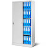 AKTENSCHRANK abschließbar ROLF mit Schiebetüren 185x90x40cm Grau - Grau, Metall (90/185/40cm) - DELUKE
