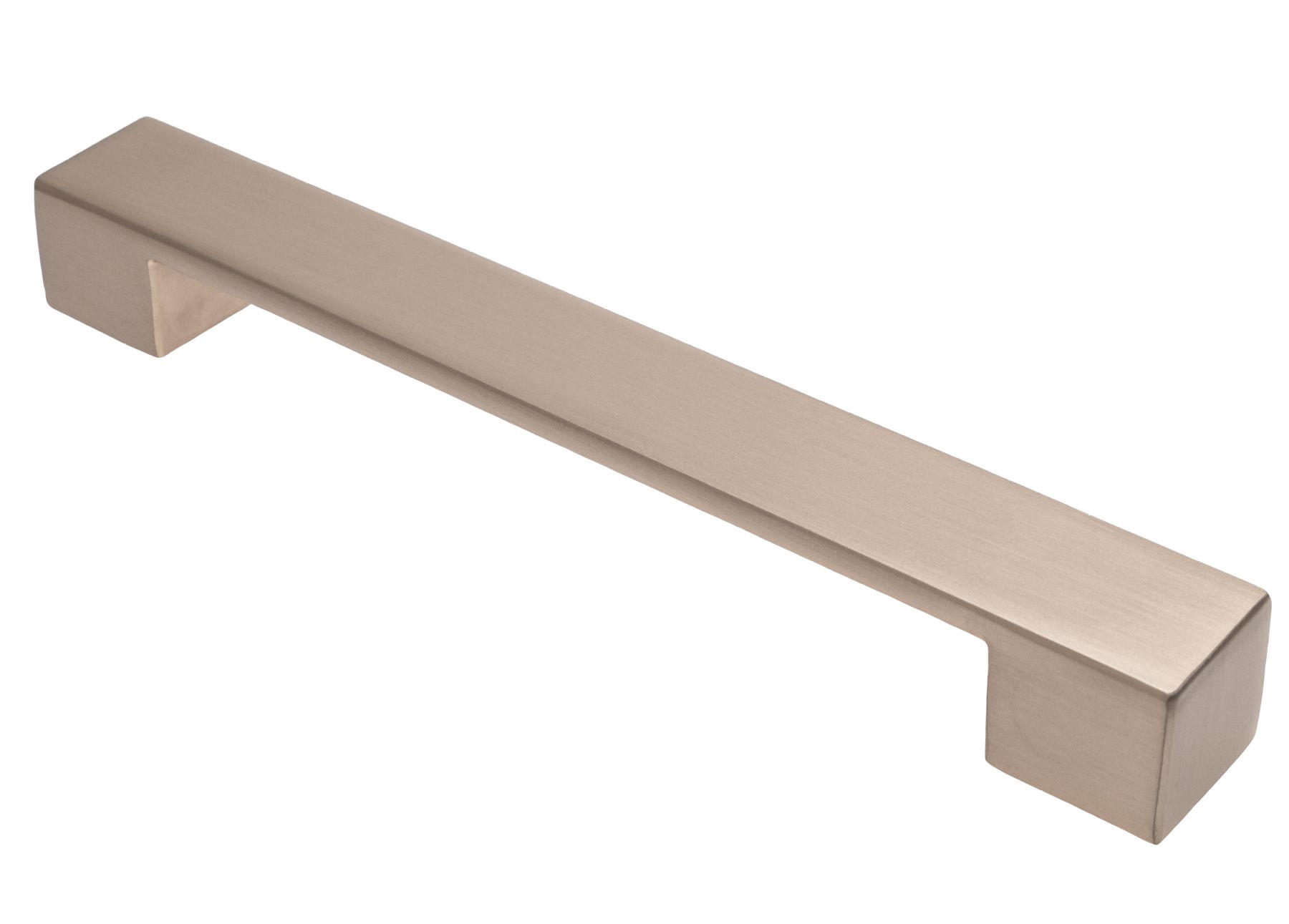 MÖBELGRIFF BA 160mm, Küchengriff Edelstahloptik, Schrankgriff eckig - Grau, Metall (2.3/2.4/19cm)