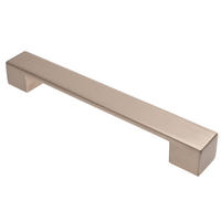 MÖBELGRIFF BA 160mm, Küchengriff Edelstahloptik, Schrankgriff eckig - Grau, Metall (2.3/2.4/19cm)