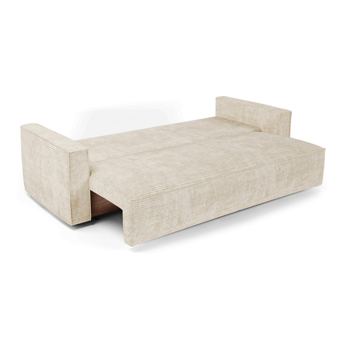 SCHLAFSOFA mit Stauraum Cord Beige 254cm - Beige, Textil (254/78/95cm) - Premium Interiors