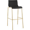 BARHOCKER Kunststoff Schwarz - Goldfarben/Schwarz, Kunststoff/Metall (43/100/48cm) - CLP