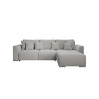 ECKSOFA GUSTO L Curio 80 Rechts mit Schlaffunktion - Grau, Textil (279/193cm) - Bedante