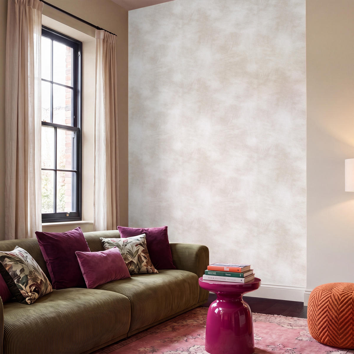 TAPETE - Dezent - Textur - Beige - 160x280 cm - Creme, Papier (160/280cm) - OnlyWow