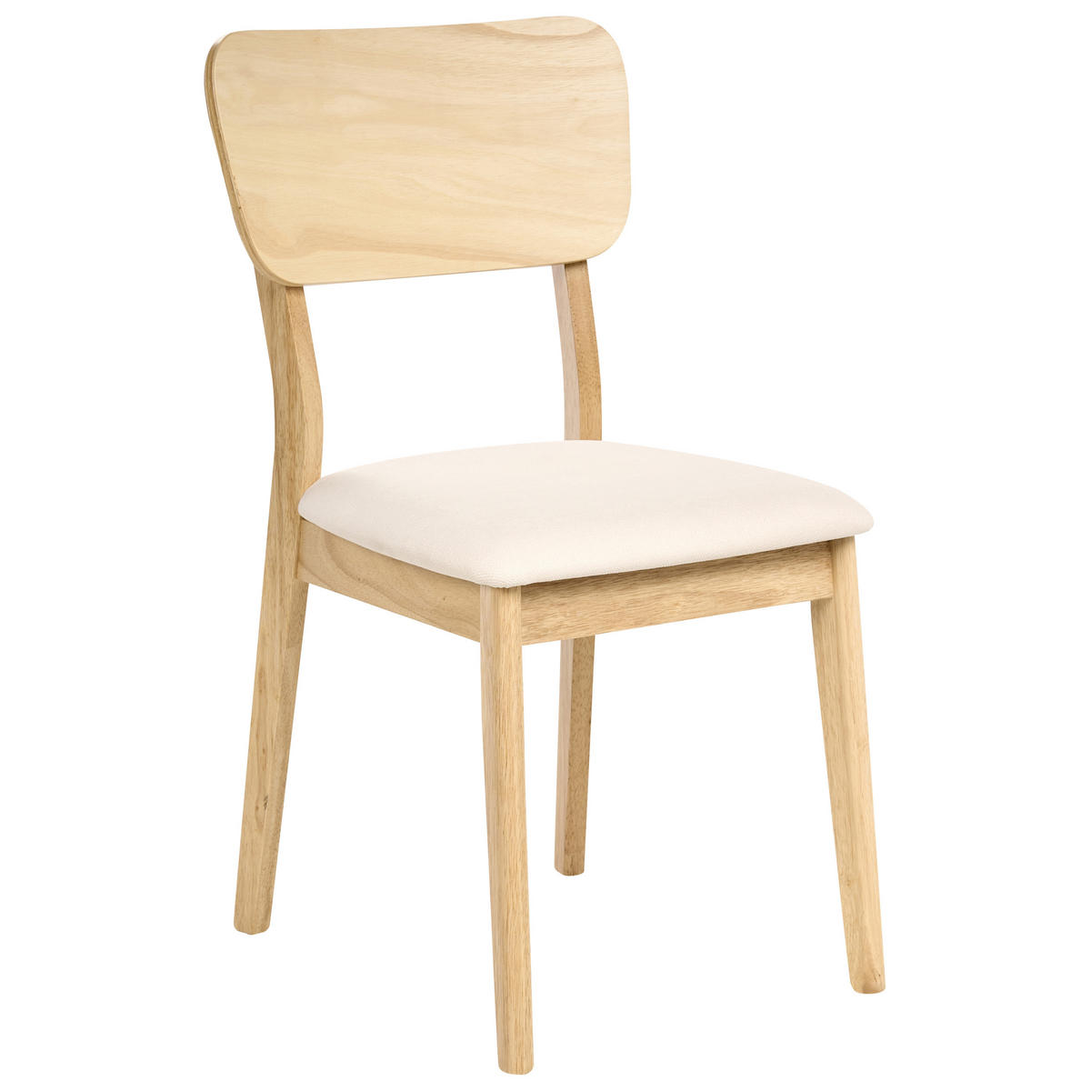 ESSZIMMERSTUHL 2er-Set Hellbraun Minier - Hellbraun/Beige, Holz (46/85/51cm) - Beliani