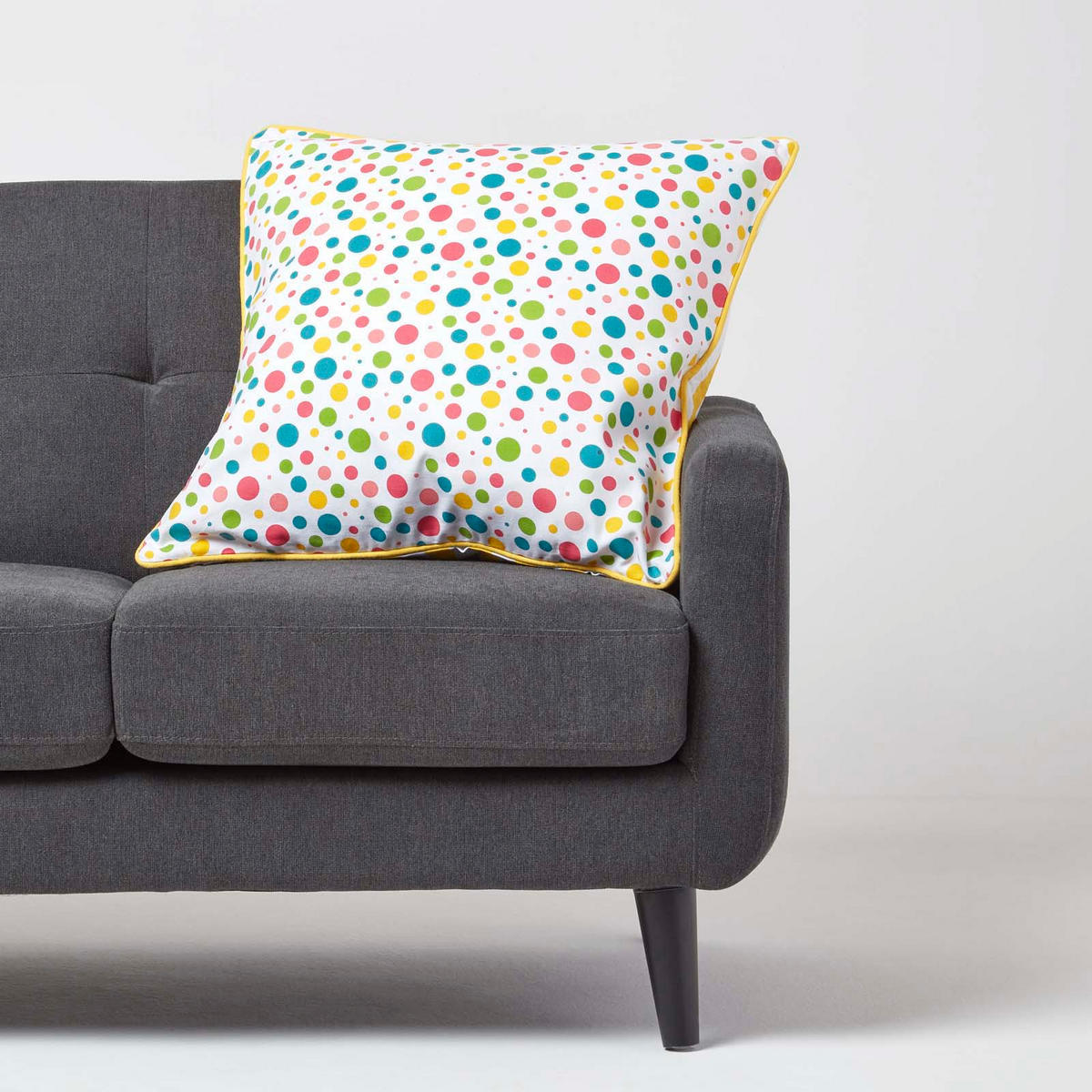 KISSENHÜLLE Bunte Punkte 60/60 cm, 100% Baumwolle - Multicolor, Textil (60/60cm) - Homescapes