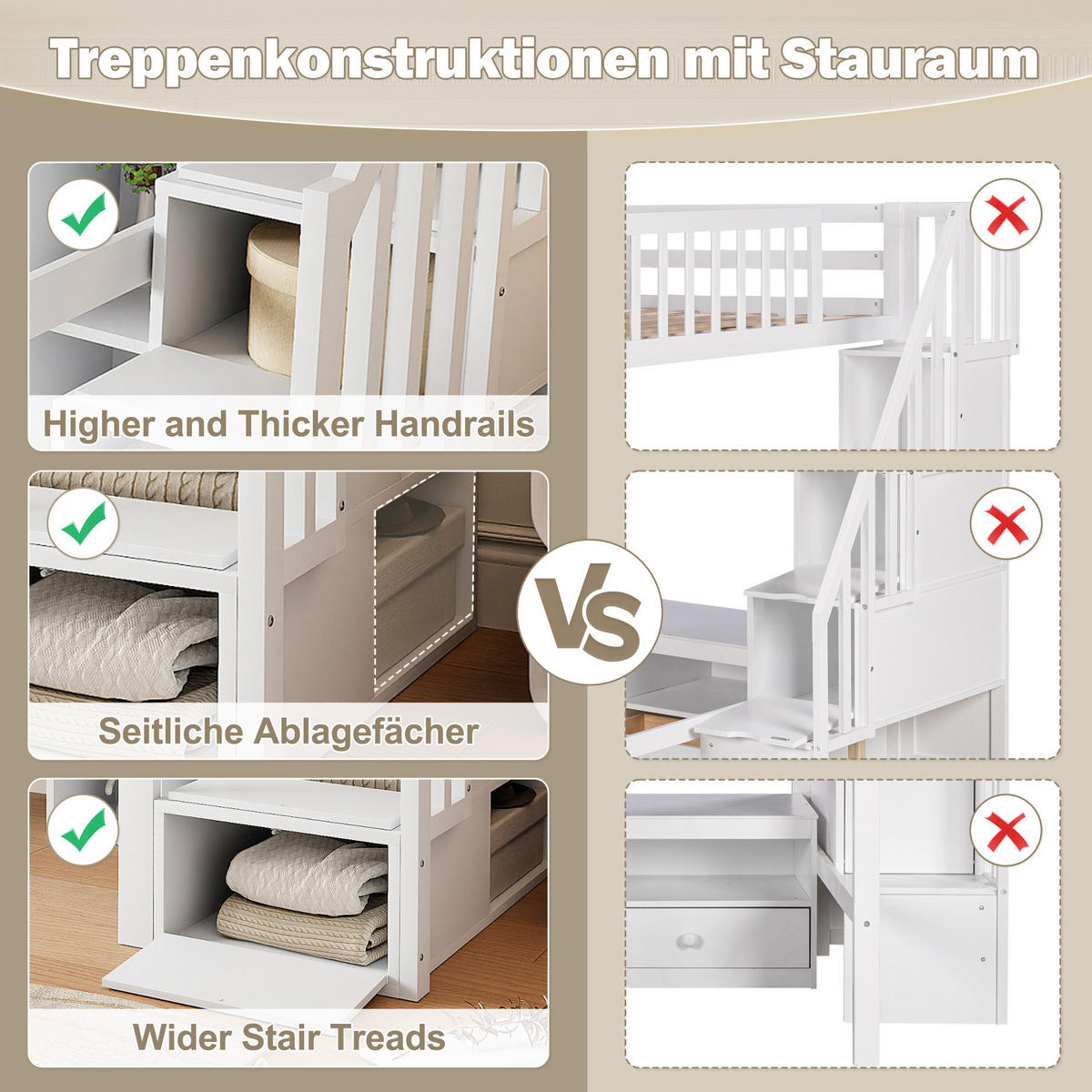 HOCHBETT 140/200 cm Weiß aus Kiefernholz und MDF mit LED-Leuchten - Weiß, Holz (140/200cm) - OKMYHOME