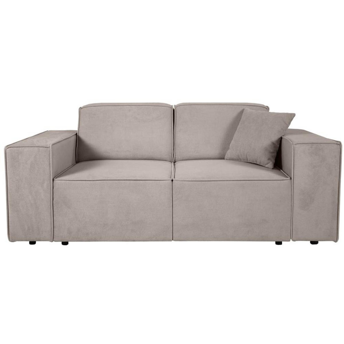2-SITZER SOFA Pedro ohne Schlaffunktion beige - Beige/Schwarz, Textil (185/75/88cm) - Beautysofa
