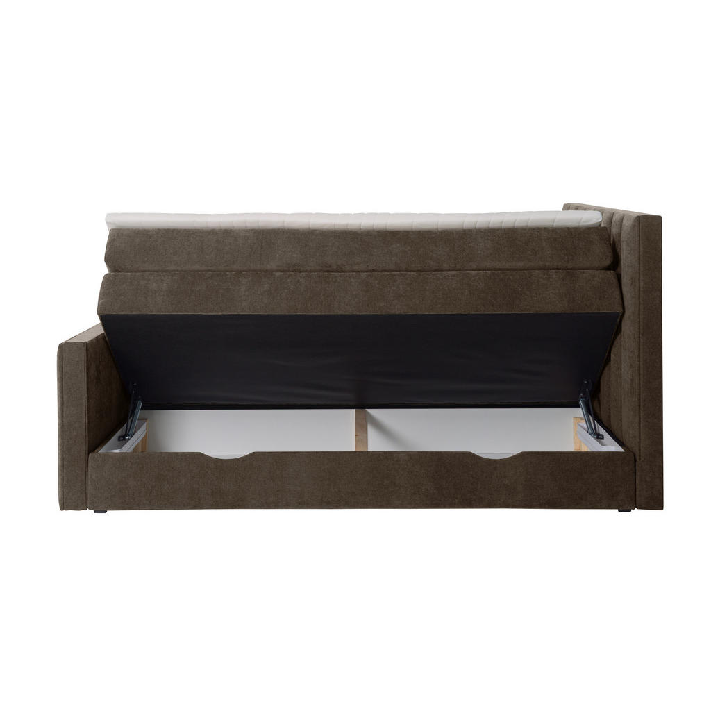 Thumbnail - KS Home Concept Boxspringbett, Braun, Textil, H4, 140x200 cm, Schlafzimmer, Betten, Boxspringbetten