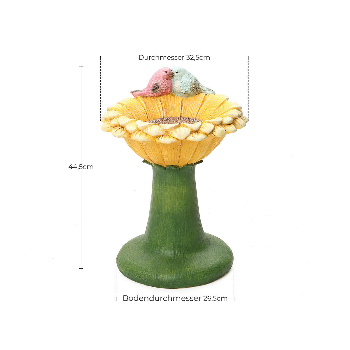 VOGELTRÄNKE,MGO | Ø32 x H45 cm - Multicolor, Kunststoff (32.5/45/32.5cm) - Hometopia