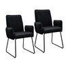 ESSZIMMERSTÜHLE 2ER-SET ALBA - Schwarz, Metall (62/92/52cm) - SVITA