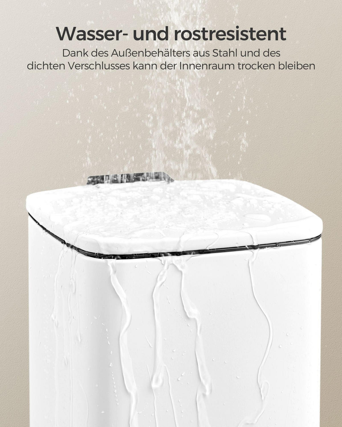 KOSMETIKEIMER KINSHASA - Weiß, Kunststoff (19.3/25.5/23.9cm) - Hansiro