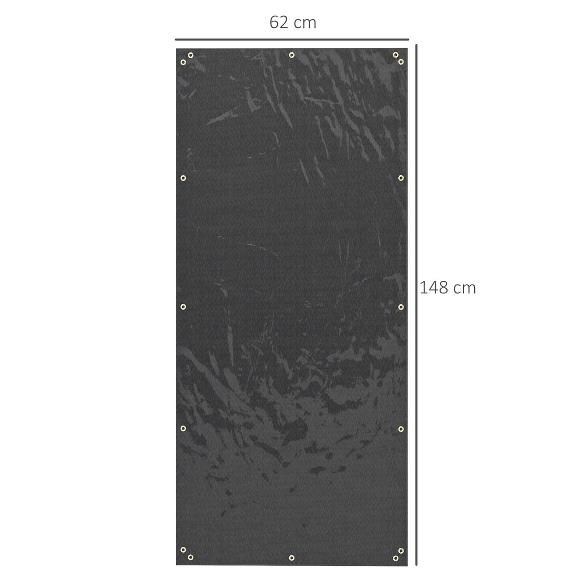 KAMINHOLZREGAL 148 x 62 cm - Schwarz, Kunststoff (62/0.1/148cm) - Outsunny